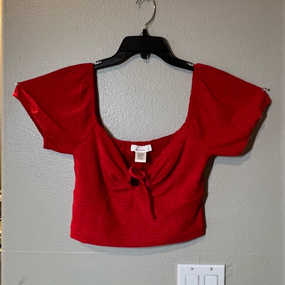 Red crop top